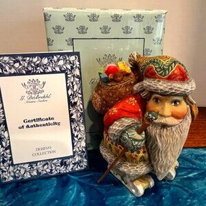 G. DeBrekht ”Down Hill Santa” Figurine Limited Edition with Box